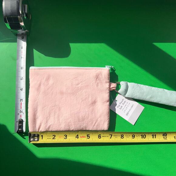 Japan Soft Pink Puffy Poof Chunky Tote Bag Purse Wristlet Set Whimsy 90s Daiso - Picture 7 of 7